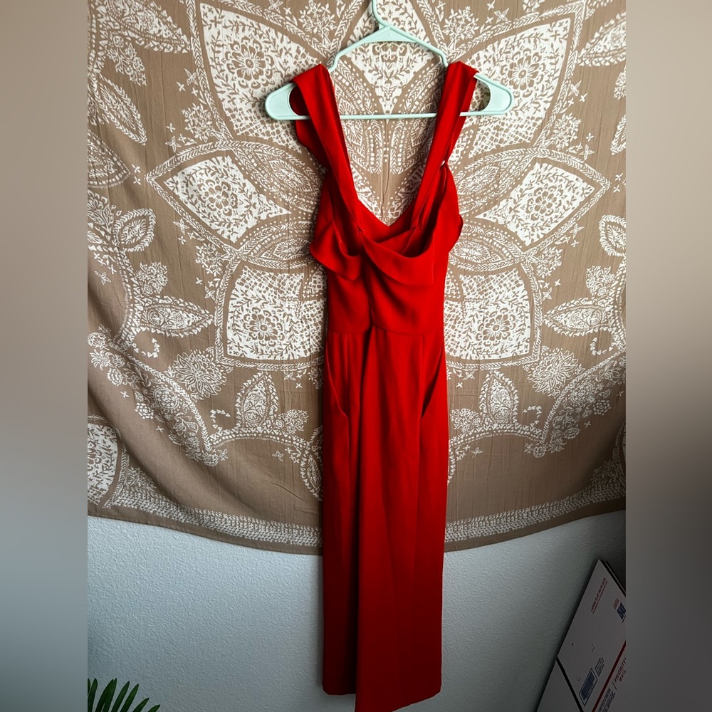 Reiss Amika Bow Back Jumpsuit in Orange - Picture 7 of 10